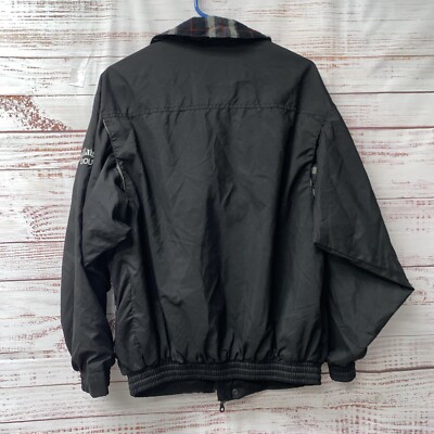 Callaway ブラック ジャケット Men's Callaway Golf Black Jacket with Plaid Interior Size Small
