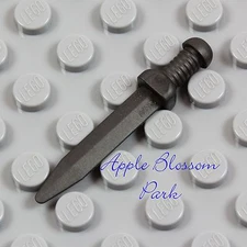 NEW Lego Minifig Dark Gray ROMAN SWORD - Short Gladius Castle Minifigure Weapon