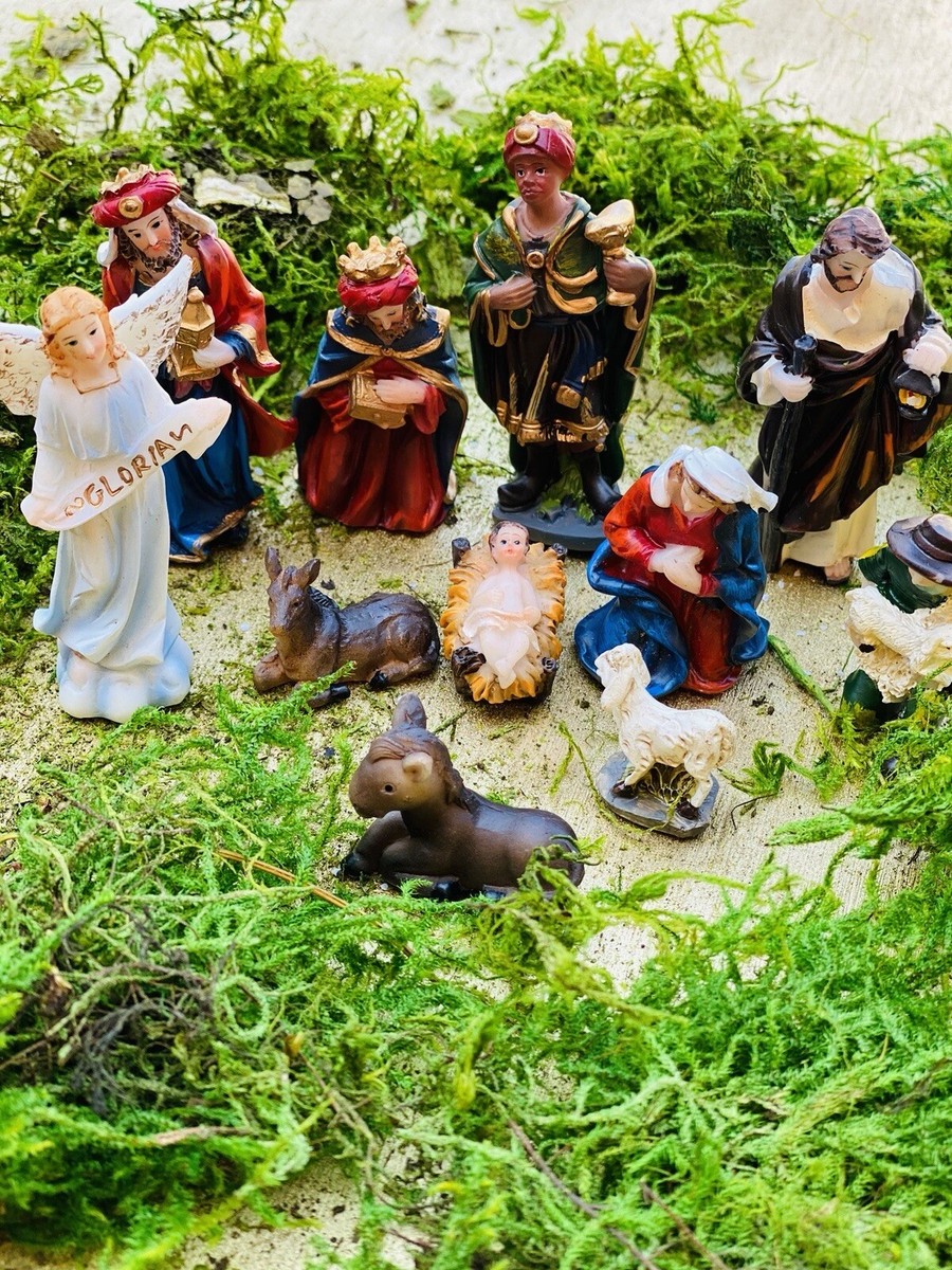 Christmas Nativity Scene Set Baby Jesus Nacimiento de Navidad 11pcs