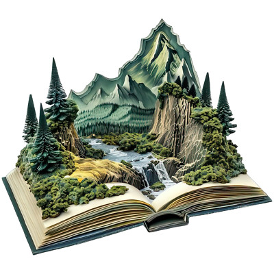 XXL 18X18 Car Sticker Book with Mountain Landscape Weatherproof Vinyl Sticker