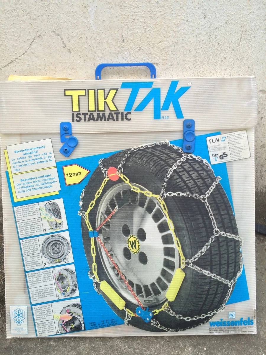 Neu Schneeketten Paar Istamatic TIK TAK 12mm Weissenfels TÜV