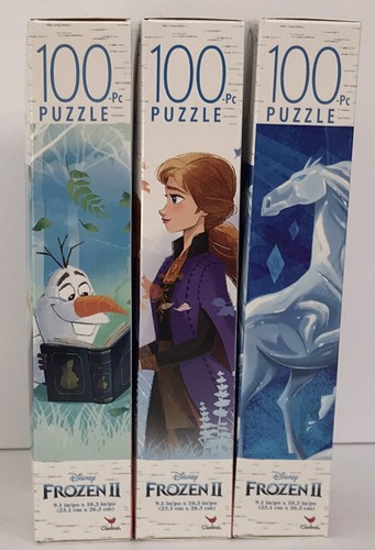 3 puzzle Disney Frozen II Elsa, Anna e Olaf 100 pezzi NUOVI sigillati - Foto 3 di 9