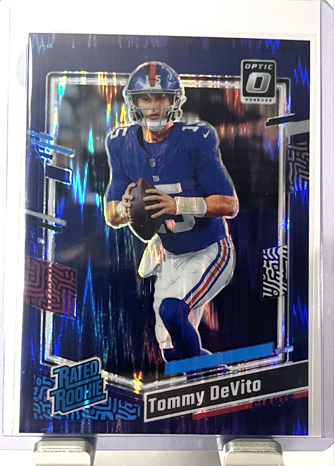 2023 Panini Donruss Optic - Rated Rookie Tommy DeVito #280 Purple Shock Prizm