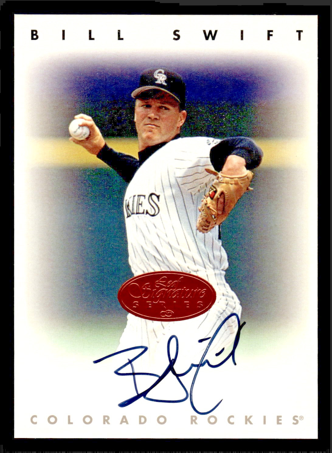 1996 Leaf Signature Series Bill Swift Bronze Autograph - Colorado Rockies