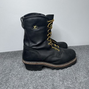 Golden Retriever Black Leather Logger Work Boots Steel Toe Waterproof Size 14 M Golden Retriever Logger Boot 9092 main image 3