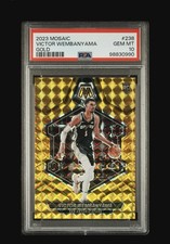 2023 PANINI MOSAIC GOLD # 04/10 #238 VICTOR WEMBANYAMA PSA 10 POP 1