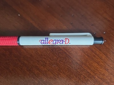 Allegra-D *Rare* Drug Rep Collectible Pharmaceutical Pen Advertising Writes!