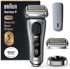 Braun Series 9 Pro Shaver with Cleaning & Charging Station & Power Case, 9527