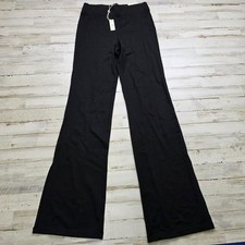 NWT Max Studio Solid Black Side Slit Bootcut Stretchy Pants SM Comfort Casual