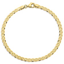Stegpanzerarmband 3,5mm 585er Vergoldet Golda...