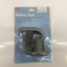 Equate Walker Ski Glides for Walker 1 Pair Fits 1-1/8" Shaft Gray BRAND NEW