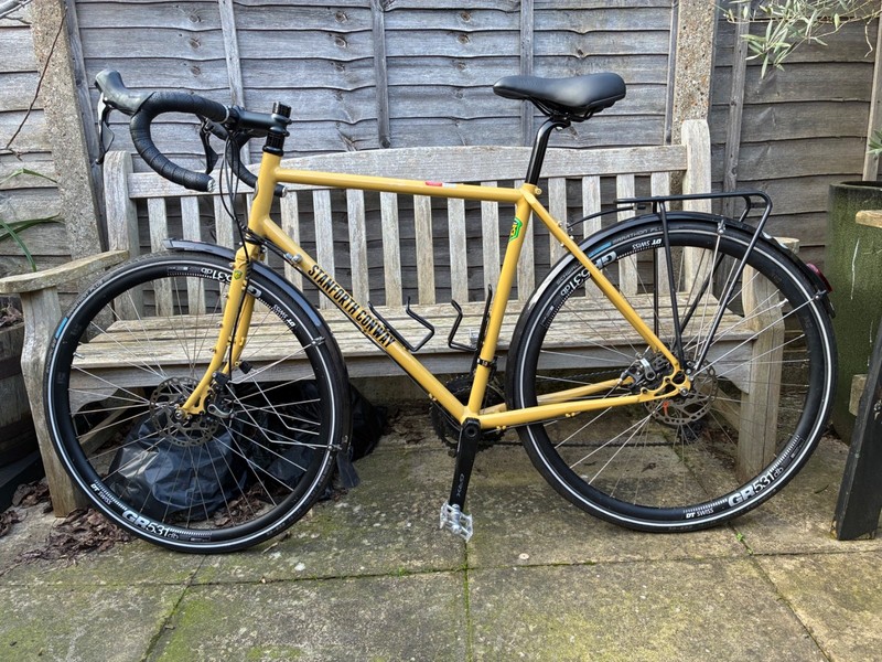 Stanforth Conway - sports touring bicycle. Bahama Gold, hand built summer 2023.