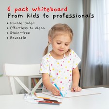 Small Dry Erase Board Kids Mini Whiteboard Double Sided 9x12 Inches 6 PCS