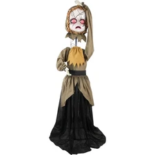 Lifesize Animatronic Scary Talking Demon Girl with Touch Activated Lights and...