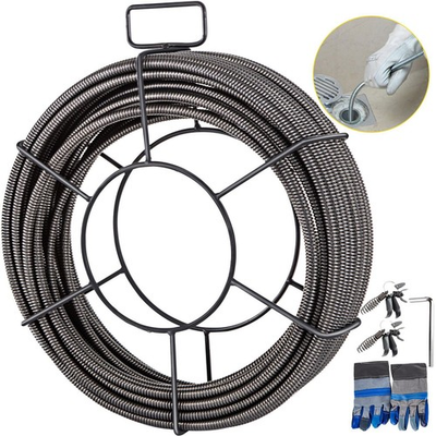 #ad Drain Cleaning Cable 75 Feet x 3 8 Inch Solid Core Cable Sewer Cable Drain Auger $64.15