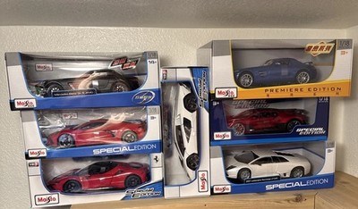 Lot of 7 Maisto Special Ed 1/18 NRFB NIB Corvette,Ferrari,Lamborghini,Bugatti,MB