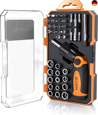 Brandson Schraubendreher Set - 46 teilig Werkzeug Kasten - Nüsse Set 14 