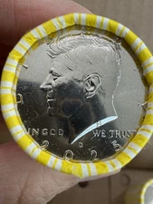 2025-D BU Kennedy Half Dollar Bank Rolls! 20 Coin Roll! Bank Sealed UNC Unopened