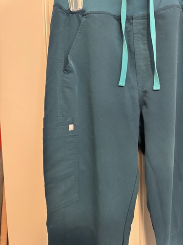 Figs Medium Tall Hose Scrub Pants Unterteil türkis gerades Bein Kordelzug Unisex - Bild 3 von 7