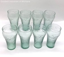 Vintage Coca Cola Georgia Green 16oz Glasses 8pcs