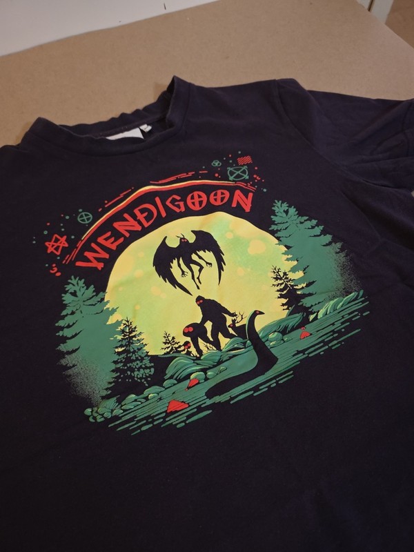 2024 Wendigoon Juniper Creates Cryptids On Tour Puff Print Adult Medium T-Shirt