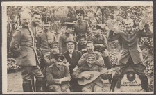 German soldiers entertaining themselves miniature World War I photo