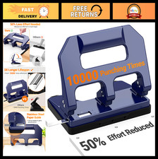 Heavy Duty 3 Hole Punch for Binders, 40-Sheet Capacity, Metal, Easy Use, Built-i