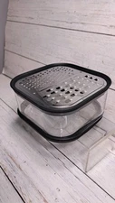 Mini Grater with Container 5"×5" Ideal for Grating Garlic, Cheese and Zesting...