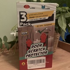 NEW Door Scratch Protector from Dogs  Cats 3 Pack of 40X8.2in Total 120X 8.2 in