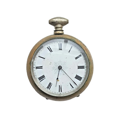 Vintage Argentan Schlüsselaufzug Damen Taschenuhr um 1880-1900