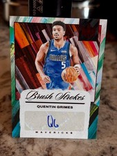2024-25 Panini Court Kings Quentin Grimes Ruby Brush Strokes Auto Dallas