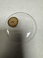Vintage Unmarked Pocket Watch Round Acrylic Crystal Domed 43.72mm 21 Clear Lens