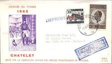 GOLDPATH: Belgium cover 1965 to USA airmail first day CV927_P27