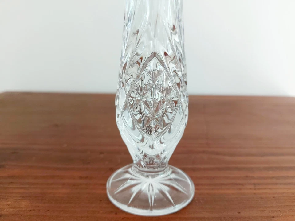 Schmale Glas Vase mit schönen Muster H 18cm - Bild 3 von 4