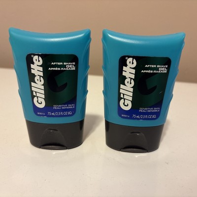 Lot Of Two Gillette After Shave Gel for Sensitive skin   2.5 Fl Oz Each