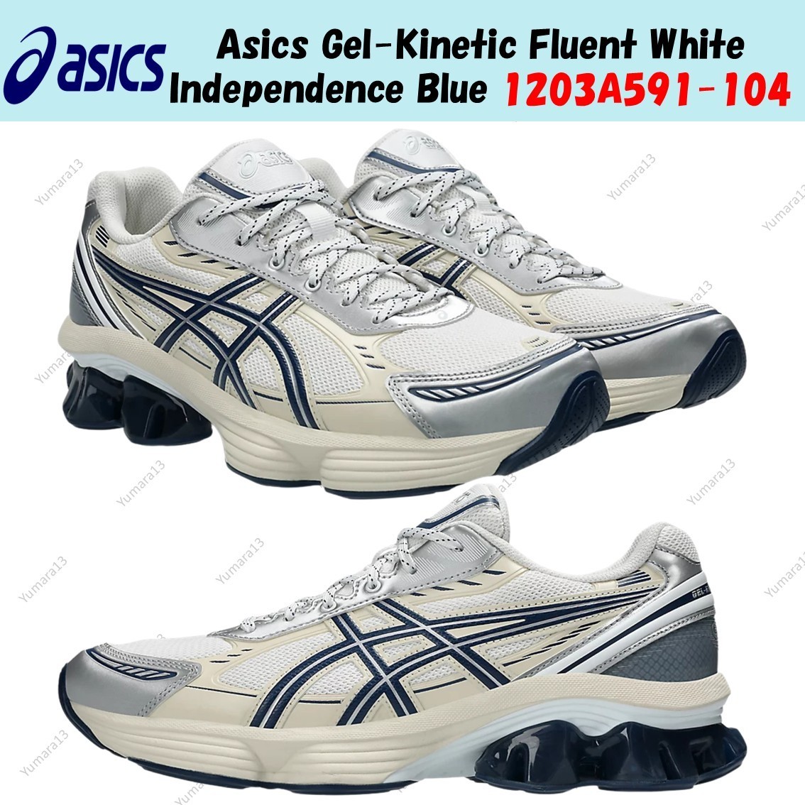 Asics Gel-Kinetic Fluent White Independence Blue 1203A591-104