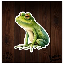 Funny Green Frog - Vinyl Decal Sticker - Car Window Laptop - ebn12554