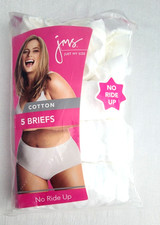 New 4 Pair JMS Underware 14/16 9 Women's Just my size Briefs Cotton White