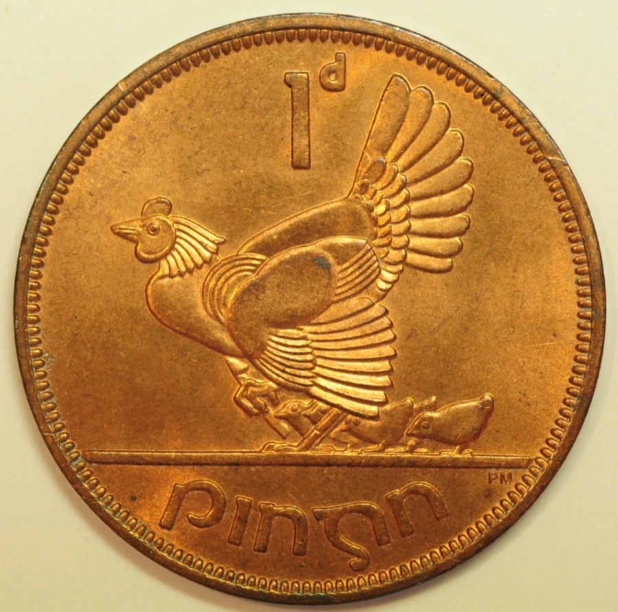 IRLANDESE BRILLANTE NON IN CIRCOLAZIONE 1968 MONETA DA UN - Foto 3