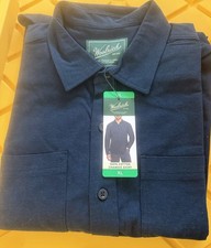 Woolrich Green Label Chamois Cotton Button-Up Shirt Blue Men's XL