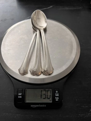 Qty 5 Towle Chippendale Sterling Spoon 130 Grams - 3.87 ozt