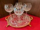 VTG SET FOUR  (4)  WATERFORD CRYSTAL "LISMORE"  BALLOON  WINE GOBLETS  "FLAWLESS