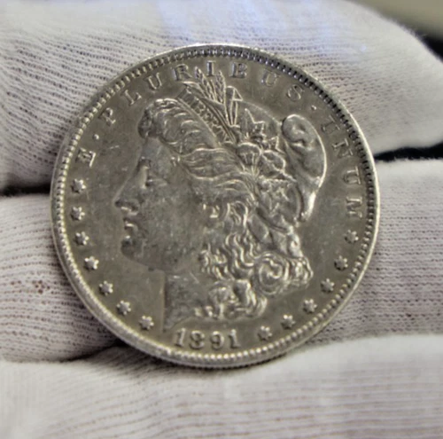 1891 O US Morgan Silver Dollar $1 XF (Cleaned)