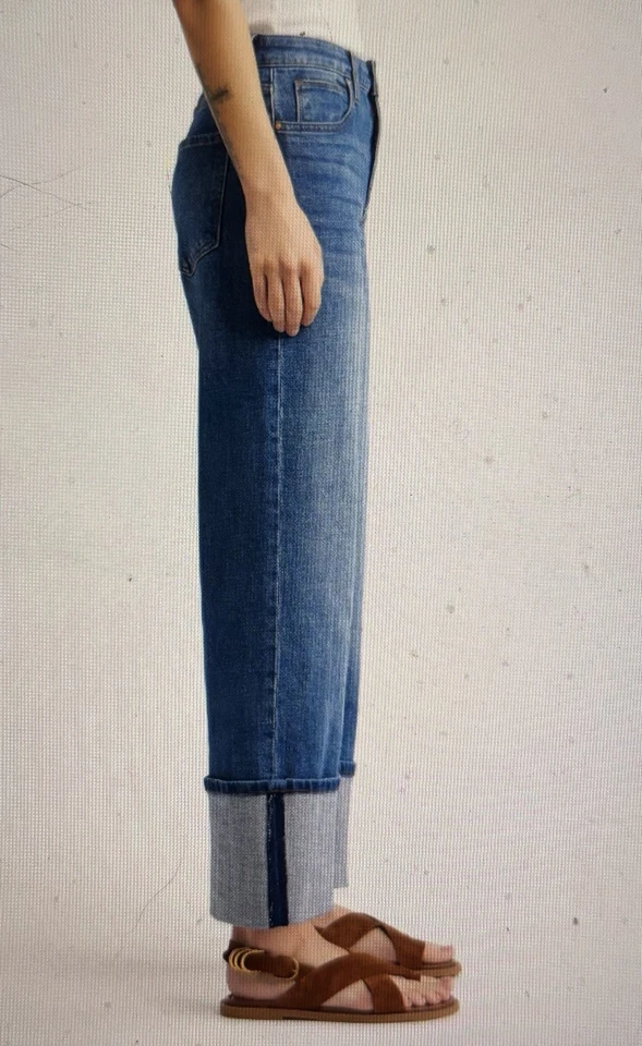 Pantalones de mezclilla Kut From The Cloth Sienna puño grande cintura alta pierna ancha talla 6 Foto 2 de 4