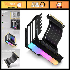 Vertical GPU Mount with PCIe 4.0 Riser Cable, ARGB Lighting, 90  Connector, Flex