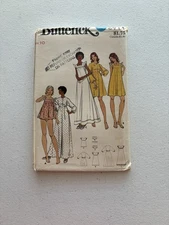 Butterick 5744 Size 10 Misses Gown And Robe FACTORY FOLDED VINTAGE ￼