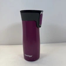 CONTIGO STAINLESS STEEL Plum Purple AutoSeal TUMBLER Travel INSULATED Lid 18 oz