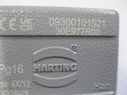 Harting HAN 10E-F-s 16A 500V HS12 10 Pin Enclosure Type 4X/12 Pg16 30E977R00 NEW - Picture 4 of 5