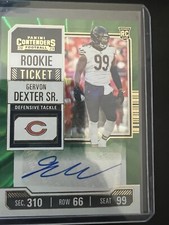 2023 Panini Contenders - Gervon Dexter Sr. Green Laser Rookie Ticket Auto #236