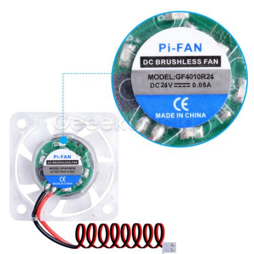 4PCS 40mm*10mm DC 12V 4010 Blue/ Colorful light Fan 3D Printer Cooling Fan - Picture 8 of 14